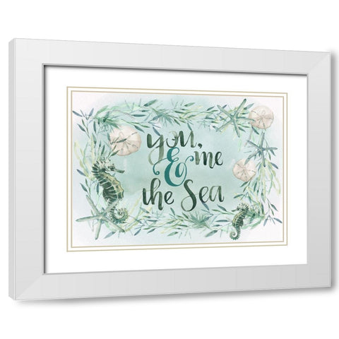 Coastal Vibes Collection A White Modern Wood Framed Art Print with Double Matting by Parker, Jennifer Paxton