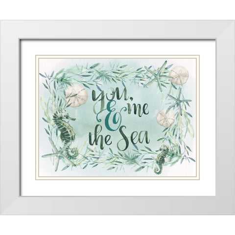 Coastal Vibes Collection A White Modern Wood Framed Art Print with Double Matting by Parker, Jennifer Paxton