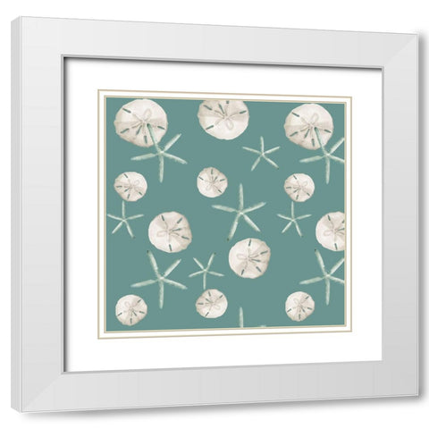 Coastal Vibes Collection G White Modern Wood Framed Art Print with Double Matting by Parker, Jennifer Paxton