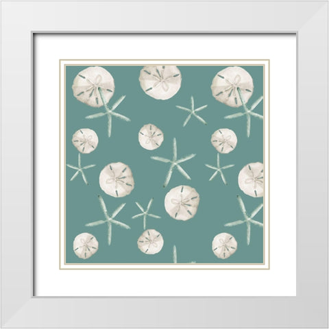 Coastal Vibes Collection G White Modern Wood Framed Art Print with Double Matting by Parker, Jennifer Paxton