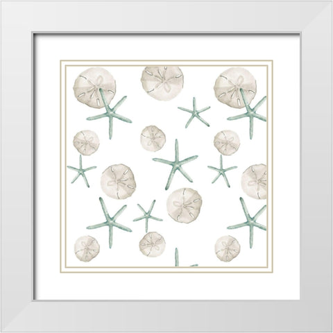 Coastal Vibes Collection I White Modern Wood Framed Art Print with Double Matting by Parker, Jennifer Paxton