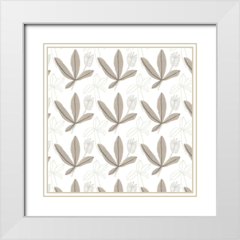Mighty Dinos Collection G White Modern Wood Framed Art Print with Double Matting by Vess, June Erica