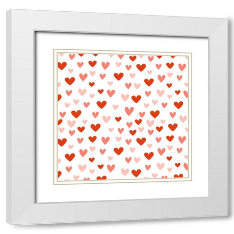 Darling Valentine Collection I White Modern Wood Framed Art Print with Double Matting by Borges, Victoria
