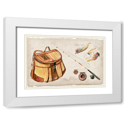 Tackle Box Collection A White Modern Wood Framed Art Print with Double Matting by Parker, Jennifer Paxton