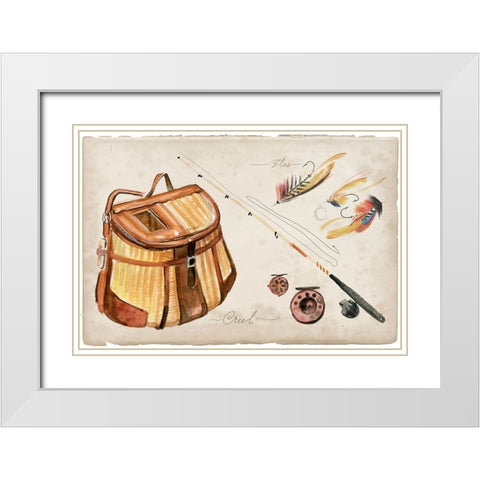 Tackle Box Collection A White Modern Wood Framed Art Print with Double Matting by Parker, Jennifer Paxton