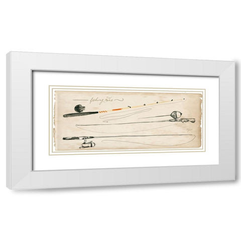 Tackle Box Collection D White Modern Wood Framed Art Print with Double Matting by Parker, Jennifer Paxton