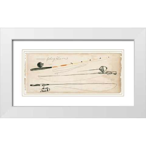 Tackle Box Collection D White Modern Wood Framed Art Print with Double Matting by Parker, Jennifer Paxton