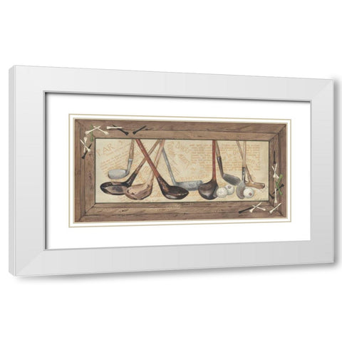 Clubs White Modern Wood Framed Art Print with Double Matting by Phillips, Anita