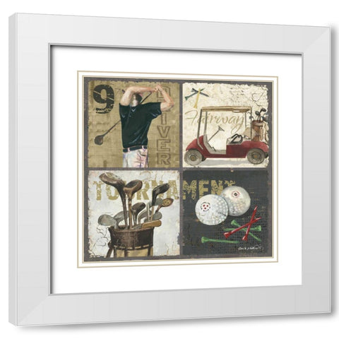 Tournament White Modern Wood Framed Art Print with Double Matting by Phillips, Anita