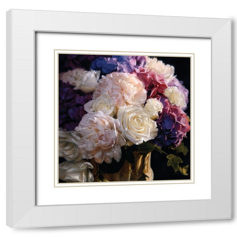 Rhapsody in Bloom White Modern Wood Framed Art Print with Double Matting by Bogle, Collin
