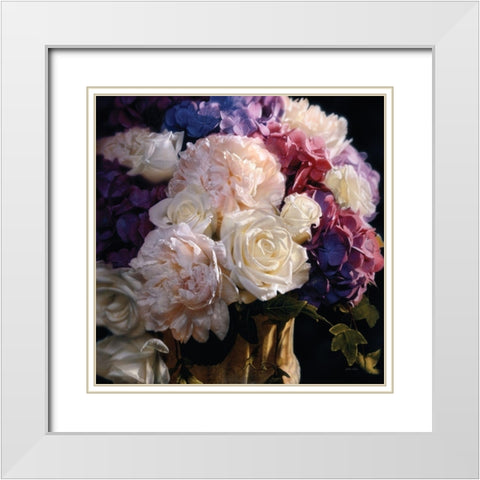 Rhapsody in Bloom White Modern Wood Framed Art Print with Double Matting by Bogle, Collin