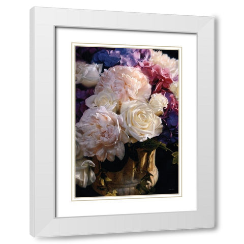 Rhapsody in Bloom - Vertical White Modern Wood Framed Art Print with Double Matting by Bogle, Collin