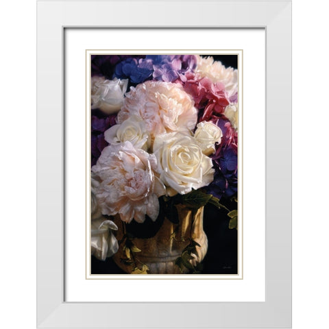 Rhapsody in Bloom - Vertical White Modern Wood Framed Art Print with Double Matting by Bogle, Collin