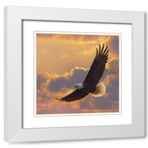 Soaring Spirit White Modern Wood Framed Art Print with Double Matting by Bogle, Collin