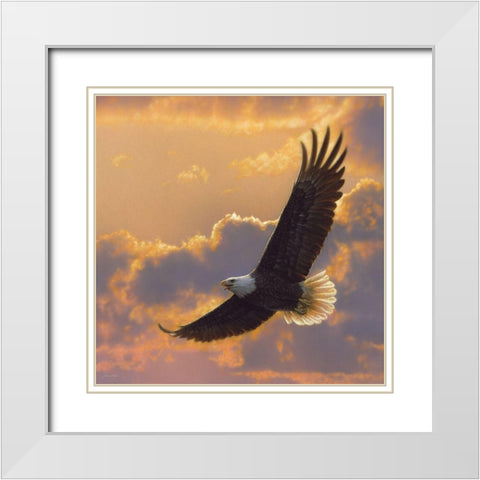 Soaring Spirit White Modern Wood Framed Art Print with Double Matting by Bogle, Collin