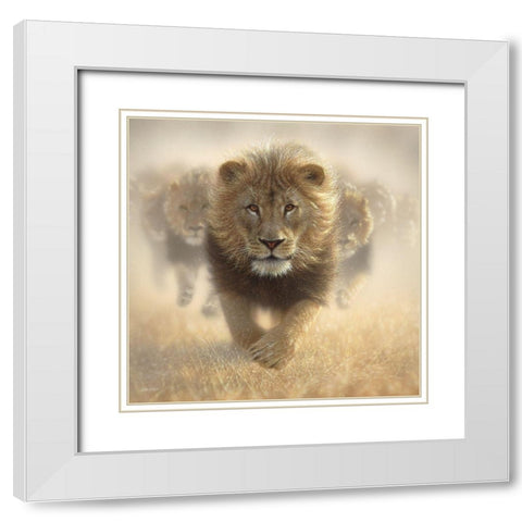 Eat My Dust White Modern Wood Framed Art Print with Double Matting by Bogle, Collin