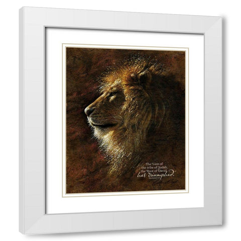 His Majesty - Revelations Verse White Modern Wood Framed Art Print with Double Matting by Bogle, Collin