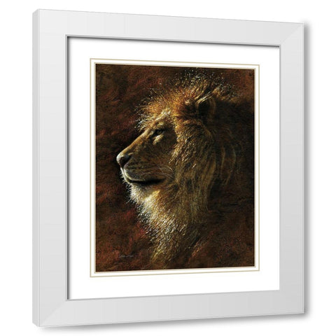 His Majesty White Modern Wood Framed Art Print with Double Matting by Bogle, Collin