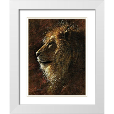 His Majesty White Modern Wood Framed Art Print with Double Matting by Bogle, Collin