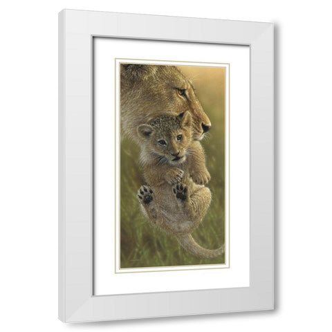 Mothers Pride White Modern Wood Framed Art Print with Double Matting by Bogle, Collin