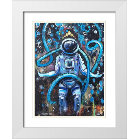 Moonman White Modern Wood Framed Art Print with Double Matting by Ihde, McKenna