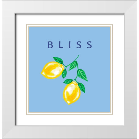 Bliss White Modern Wood Framed Art Print with Double Matting by Tyndall, Elizabeth