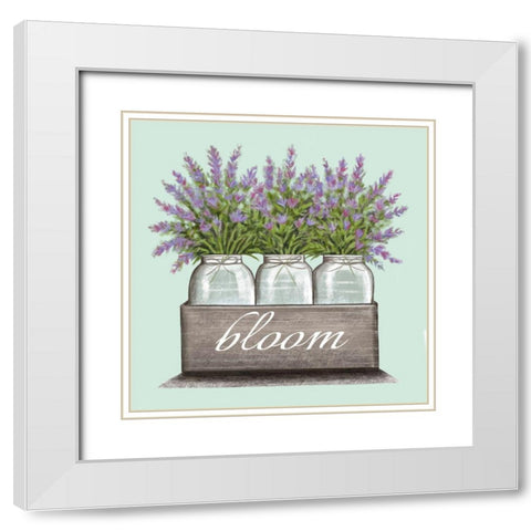 Bloom White Modern Wood Framed Art Print with Double Matting by Tyndall, Elizabeth