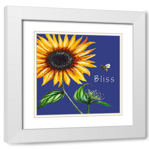 Bliss White Modern Wood Framed Art Print with Double Matting by Tyndall, Elizabeth