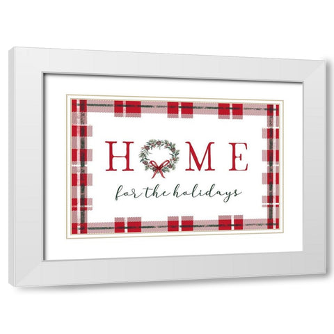 Home for the Holidays White Modern Wood Framed Art Print with Double Matting by Tyndall, Elizabeth