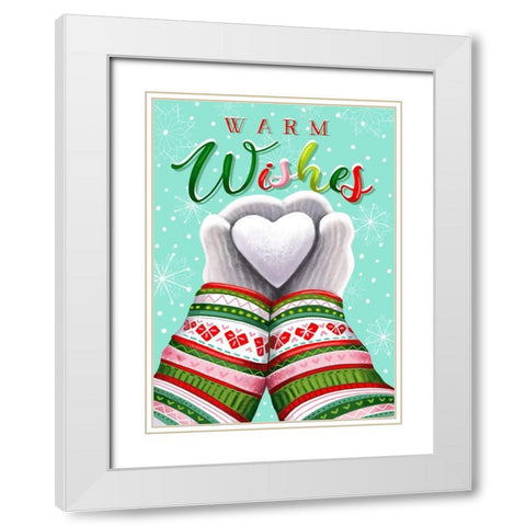 Warm Wishes White Modern Wood Framed Art Print with Double Matting by Tyndall, Elizabeth