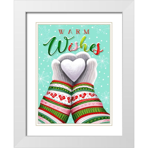 Warm Wishes White Modern Wood Framed Art Print with Double Matting by Tyndall, Elizabeth