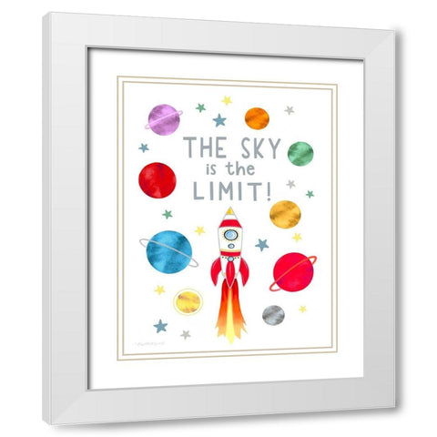 Sky is the Limit White Modern Wood Framed Art Print with Double Matting by Tyndall, Elizabeth