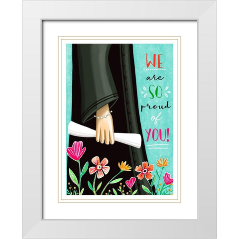 Diploma White Modern Wood Framed Art Print with Double Matting by Tyndall, Elizabeth