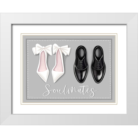 Soul Mates White Modern Wood Framed Art Print with Double Matting by Tyndall, Elizabeth