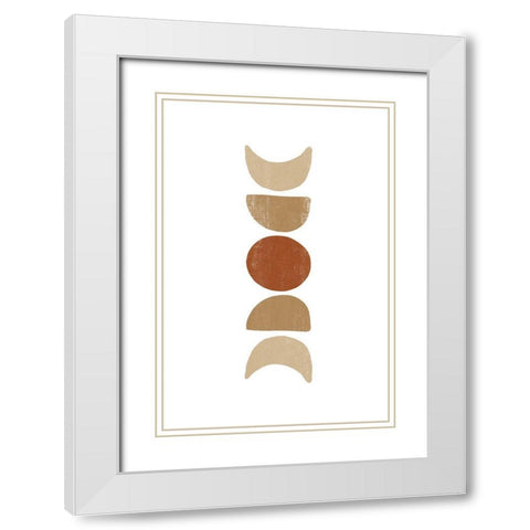 Moonrise White Modern Wood Framed Art Print with Double Matting by JJ Design House