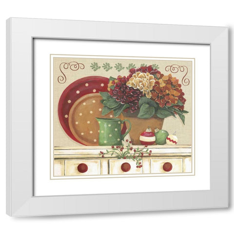 Setting the Season White Modern Wood Framed Art Print with Double Matting by Moulton, Jo