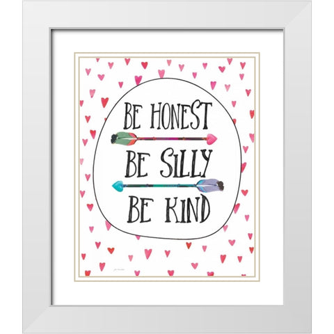 Kind White Modern Wood Framed Art Print with Double Matting by Moulton, Jo