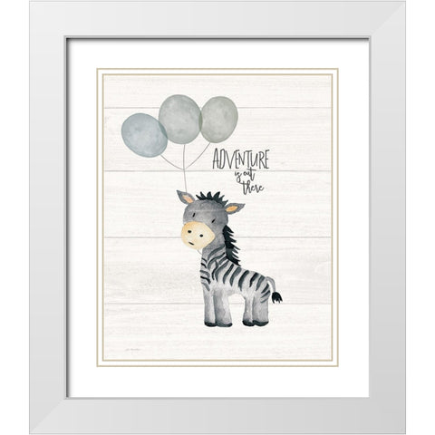 Adventure White Modern Wood Framed Art Print with Double Matting by Moulton, Jo