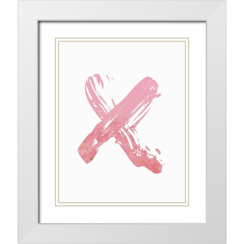 X White Modern Wood Framed Art Print with Double Matting by Moulton, Jo