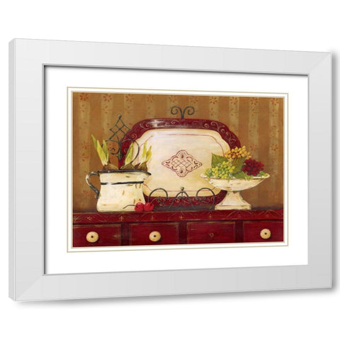 Spice Cupboard White Modern Wood Framed Art Print with Double Matting by Moulton, Jo