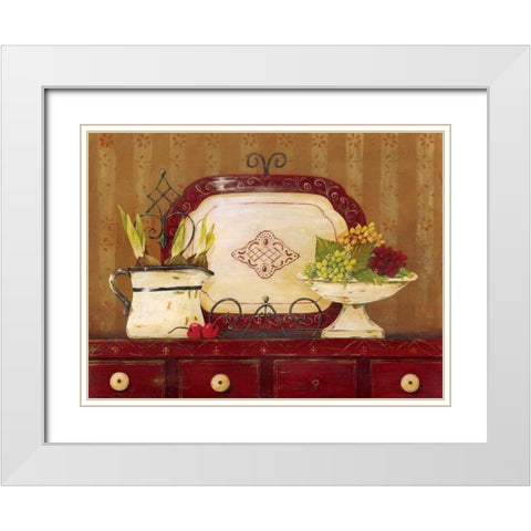 Spice Cupboard White Modern Wood Framed Art Print with Double Matting by Moulton, Jo