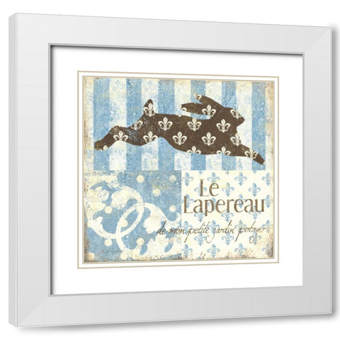 Le Lapereau White Modern Wood Framed Art Print with Double Matting by Moulton, Jo