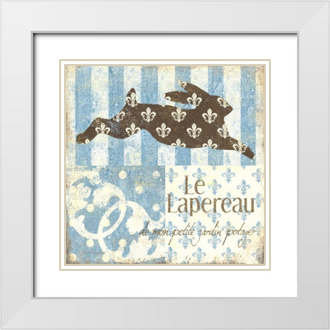 Le Lapereau White Modern Wood Framed Art Print with Double Matting by Moulton, Jo