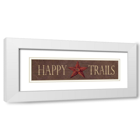 Happy Trails White Modern Wood Framed Art Print with Double Matting by Moulton, Jo