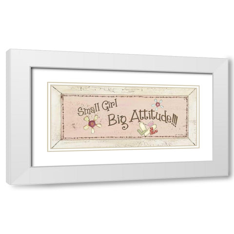 Big Attitude White Modern Wood Framed Art Print with Double Matting by Moulton, Jo