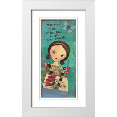 Guardian Angel II White Modern Wood Framed Art Print with Double Matting by Moulton, Jo