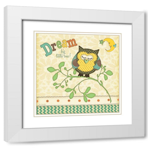 Dream White Modern Wood Framed Art Print with Double Matting by Moulton, Jo