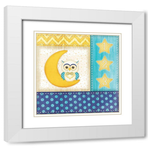 Bedtime Baby I White Modern Wood Framed Art Print with Double Matting by Pugh, Jennifer