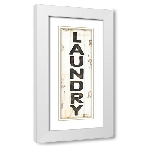 Laundry White Modern Wood Framed Art Print with Double Matting by Pugh, Jennifer