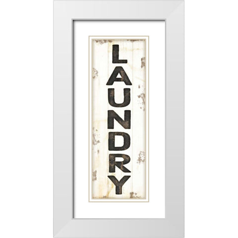 Laundry White Modern Wood Framed Art Print with Double Matting by Pugh, Jennifer